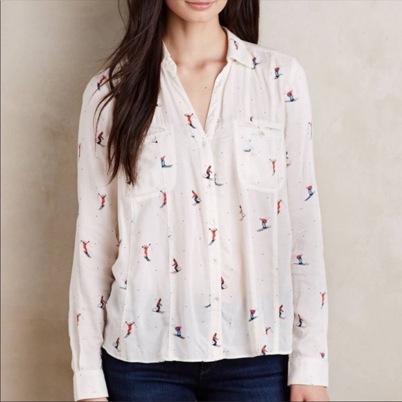 Anthropologie Tops - Maeve Skier shirt size 8